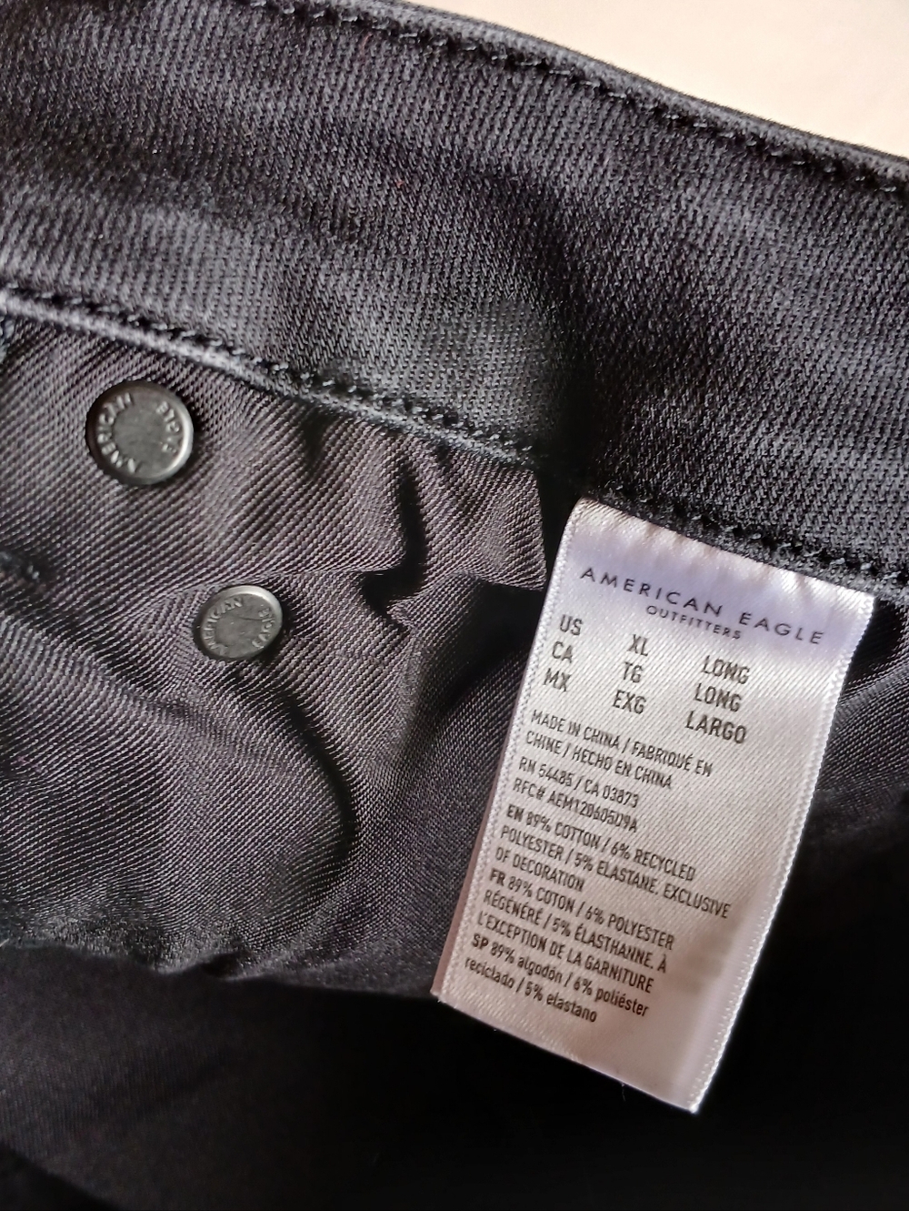 aeo ♡ bff jegging luxe stretch black xl indie sleaze whimsigoth comfort minimal - Picture 10 of 11